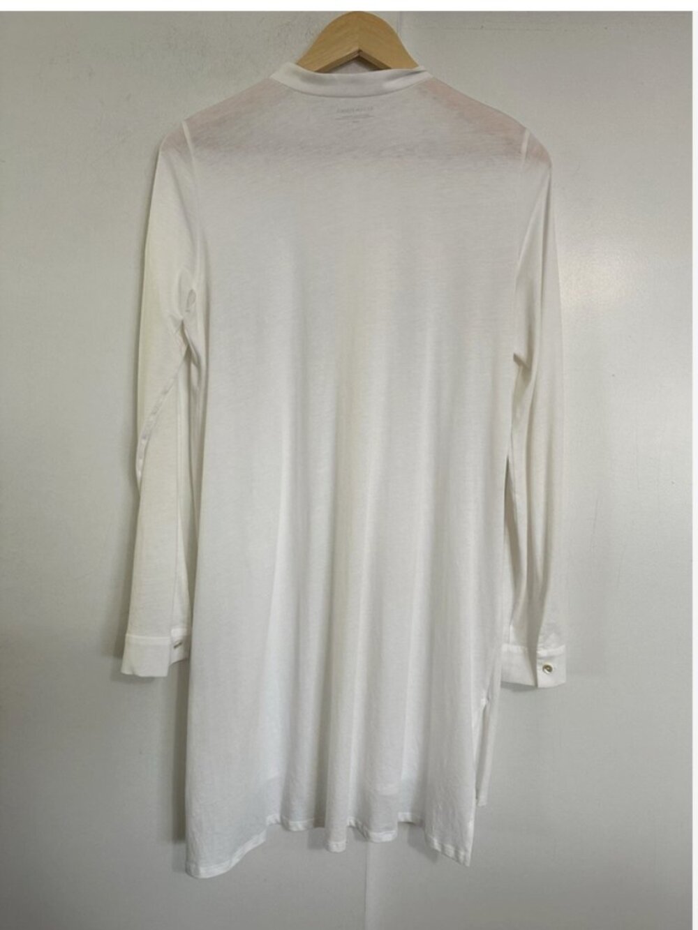 EILEEN FISHER White Organic Cotton Shirt Dress Tunic Medium White - Picture 5 of 6